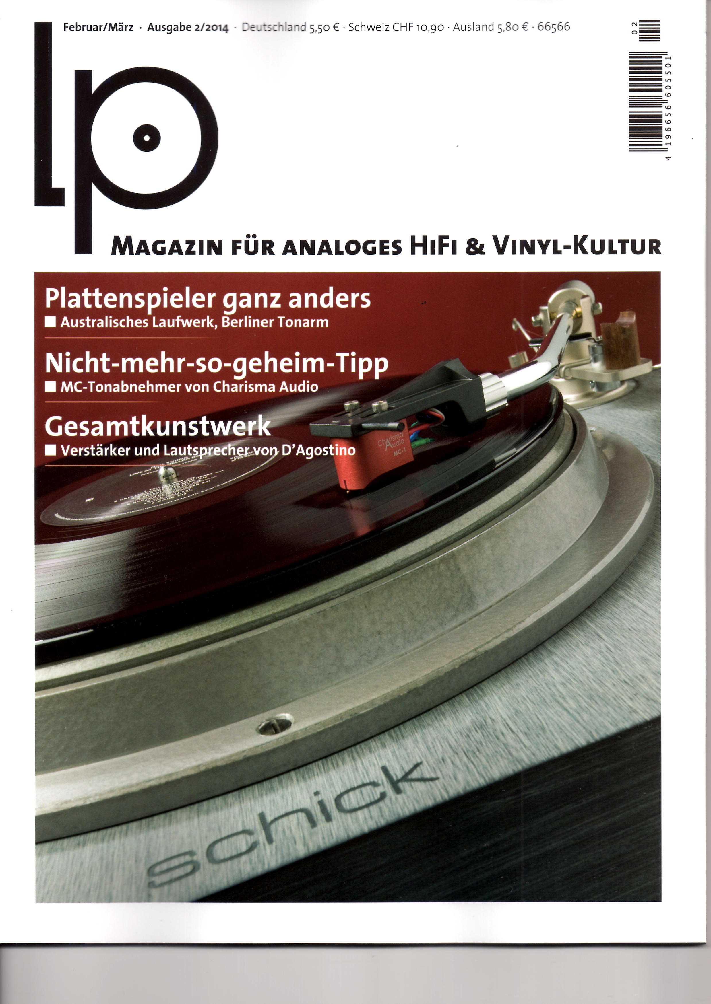 LP magazine Charisma Audio MC-1 Review